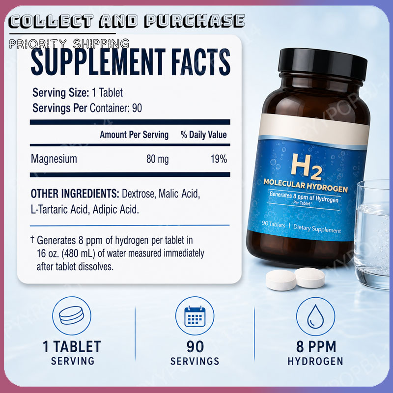 Molecular Hydrogen H2 Tablets  - Health Wellness Usa 리뷰 및 가격